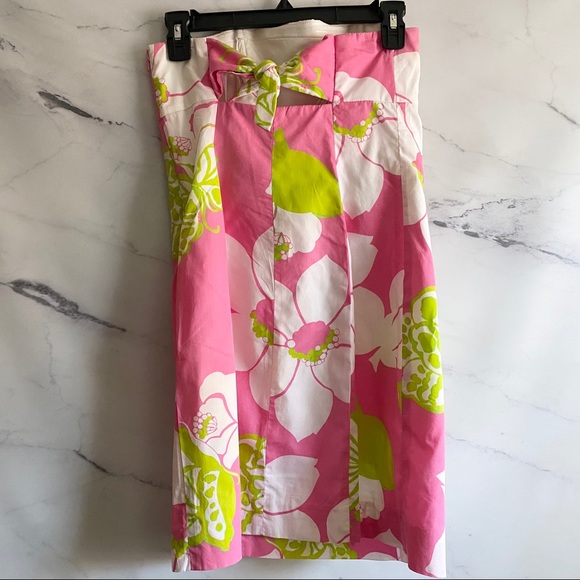 Lilly Pulitzer Franco Strapless Dress She’s A Piston Floral 80942 - Picture 4 of 8